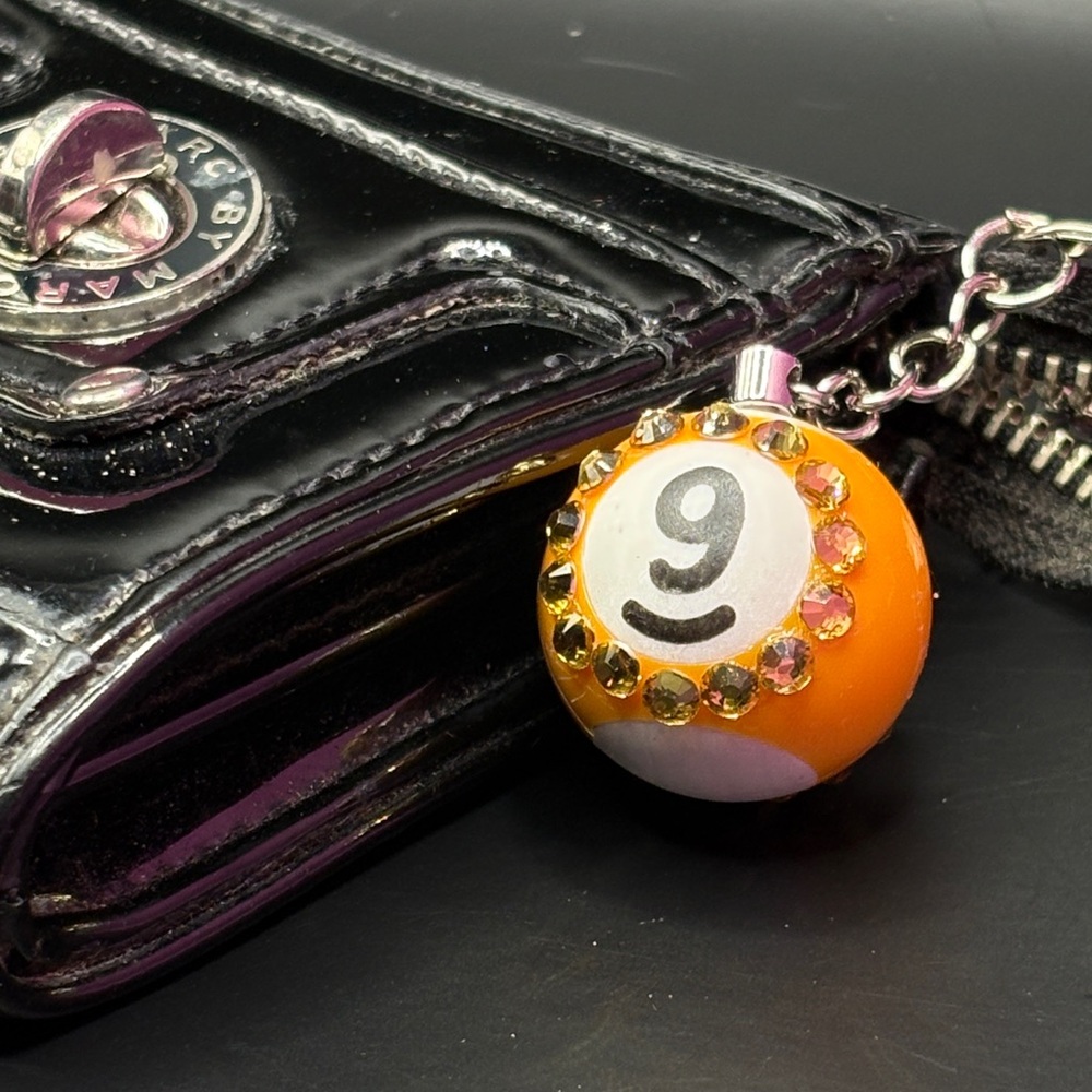 Yellow 9 Ball Keychain
